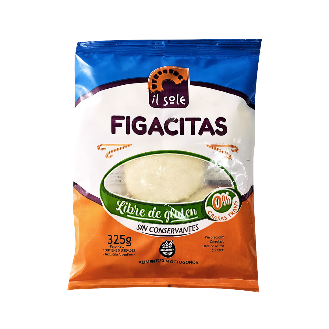 figacitas Figacitas sin TACC Il Sole - Alimentos sin gluten - Ultracongelados - Apto Celíacos Figacitas sin TACC Il Sole - Alimentos sin gluten - Ultracongelados - Apto Celíacos
